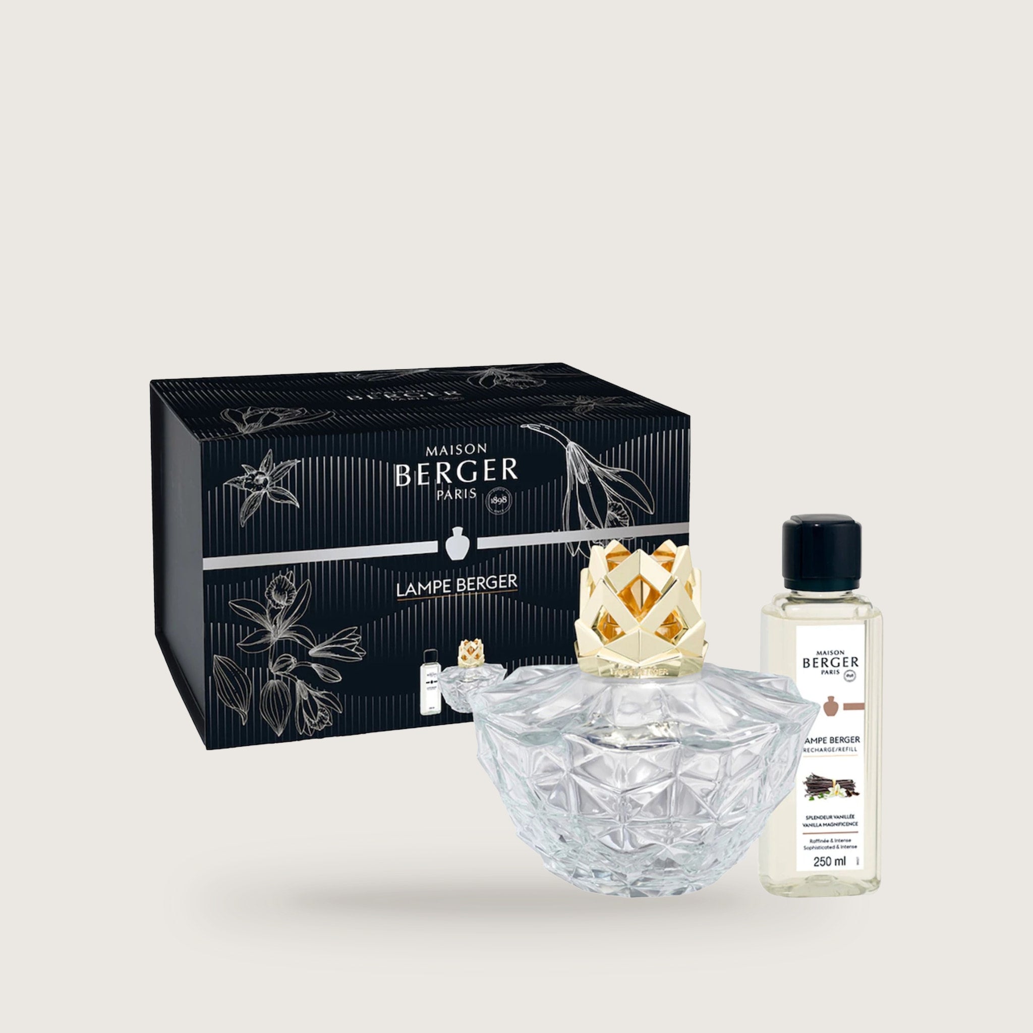 Lampe Berger Kali Clear Fragrance Lamp Gift Set with Vanilla Magnificence