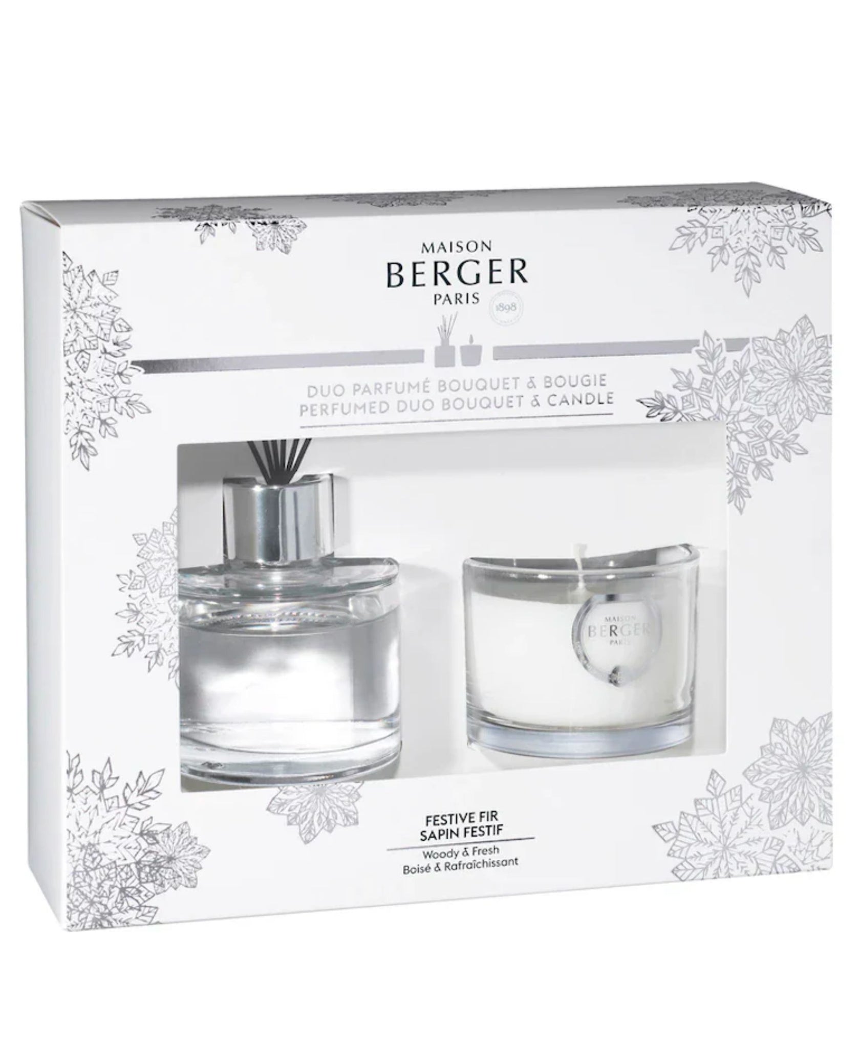 Festive Fir Mini Duo Candle and Reed Diffuser Gift Set - Maison Berger