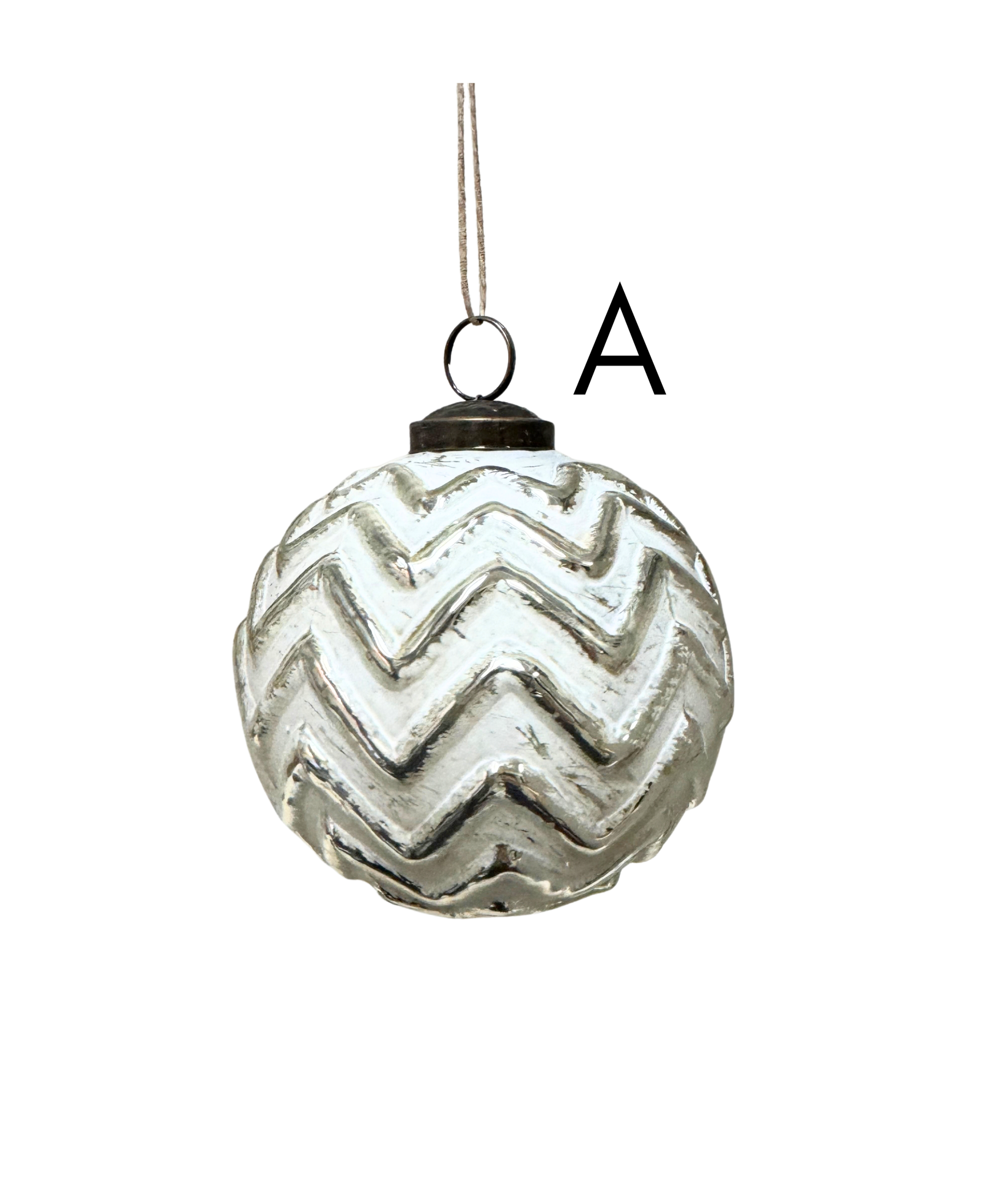 Modern White Washed Ornaments - 4