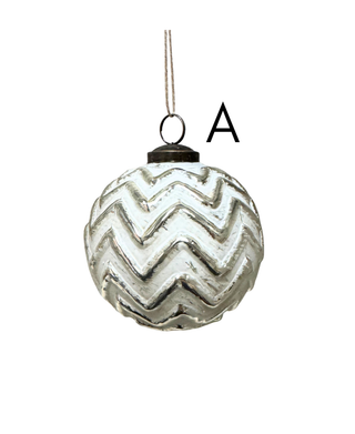 Modern White Washed Ornaments - 4