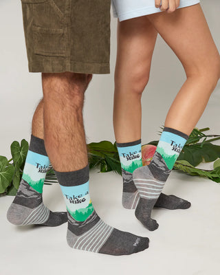 Men's Take A Hike Bamboo Crew Socks