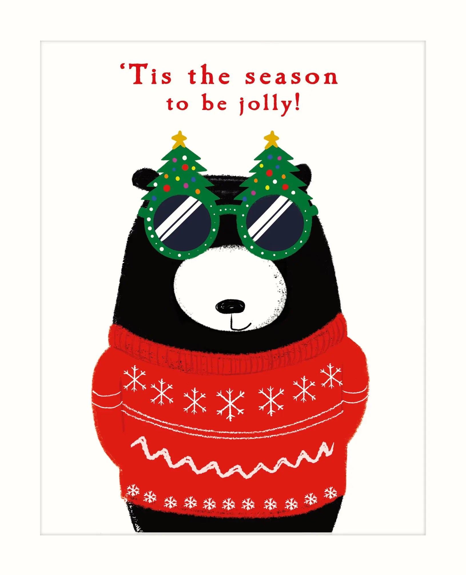 The Art File Bear 'Tis The Season To Be Jolly! Card Blank