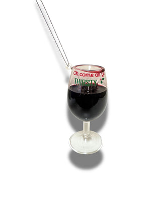 Red Wine Glass Ornaments