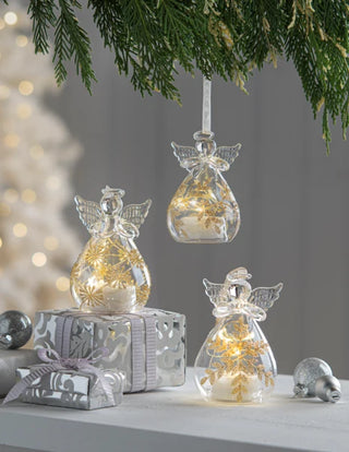 Glass Angel Ornaments