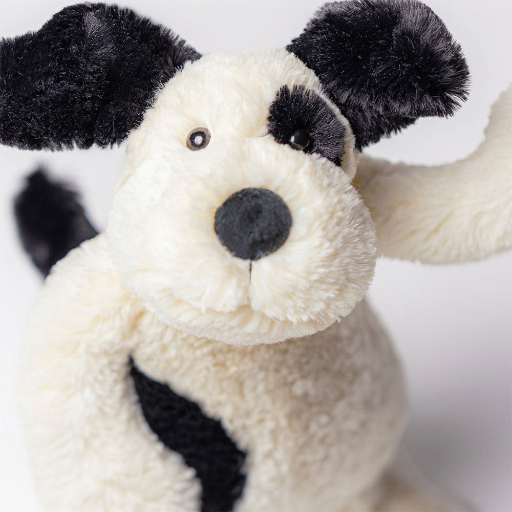 JellyCat Bashful Black & Cream Puppy Original