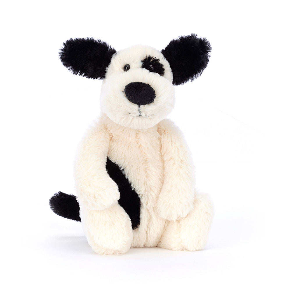 JellyCat Bashful Black & Cream Puppy Little/Small