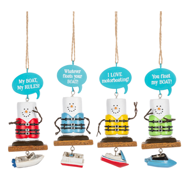 S'Mores Boating Ornaments