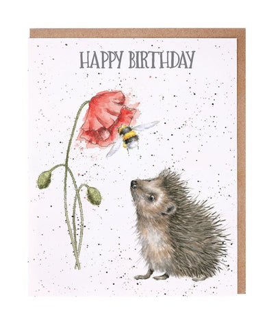 Wrendale Designs 'Birthday Bee' Hedgehog Birthday Card