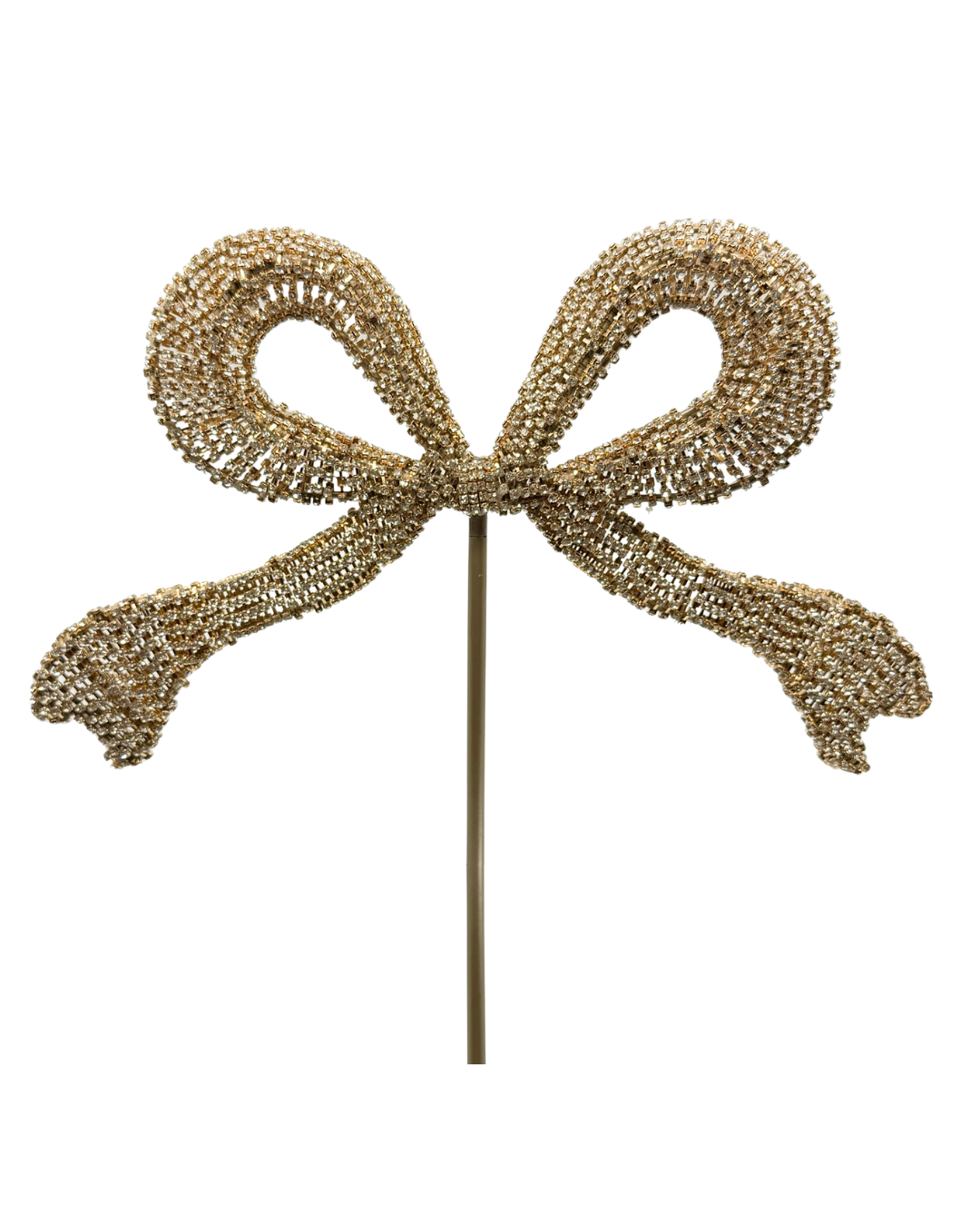 Gold Jewel Bow Tree Topper