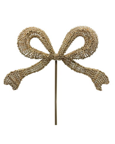 Gold Jewel Bow Tree Topper