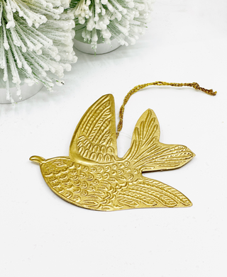 Brass Bird Milagro Ornament