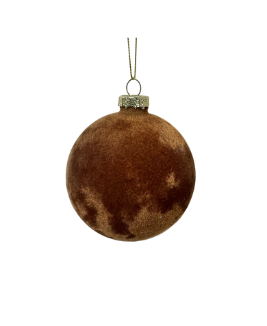 Brown Flocked Ornament