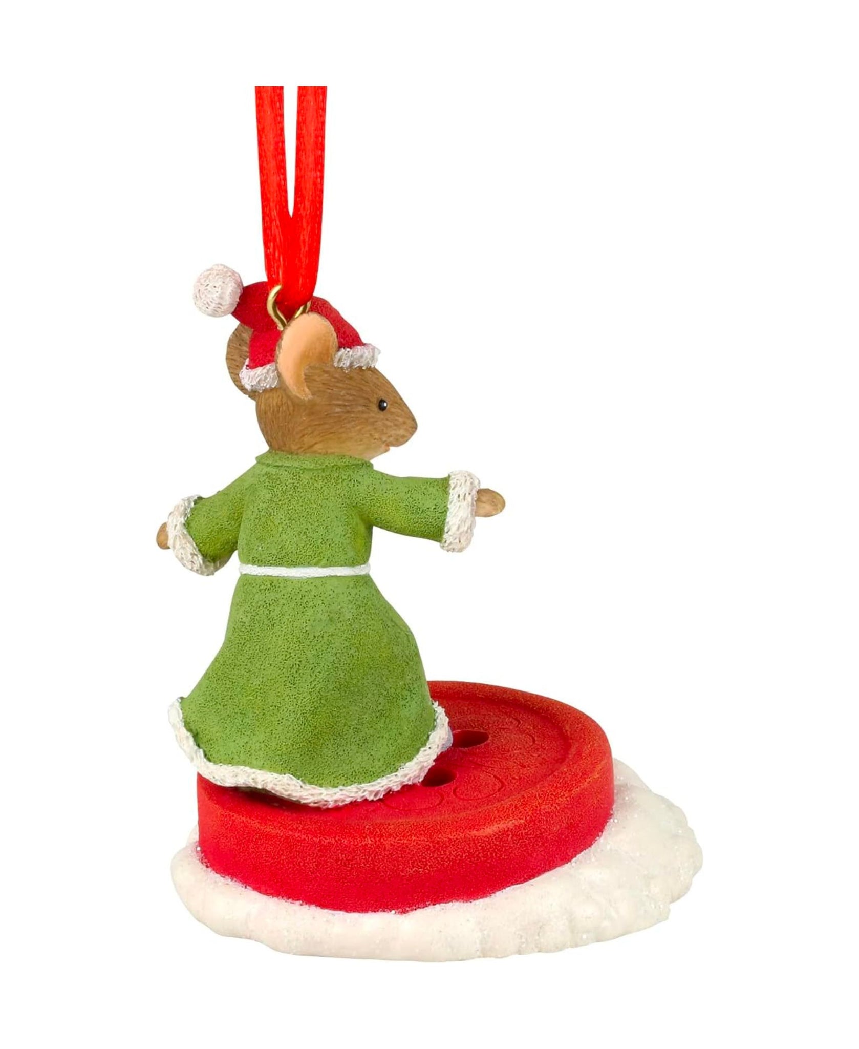 Tails With Heart Button Boarder Hanging Ornament