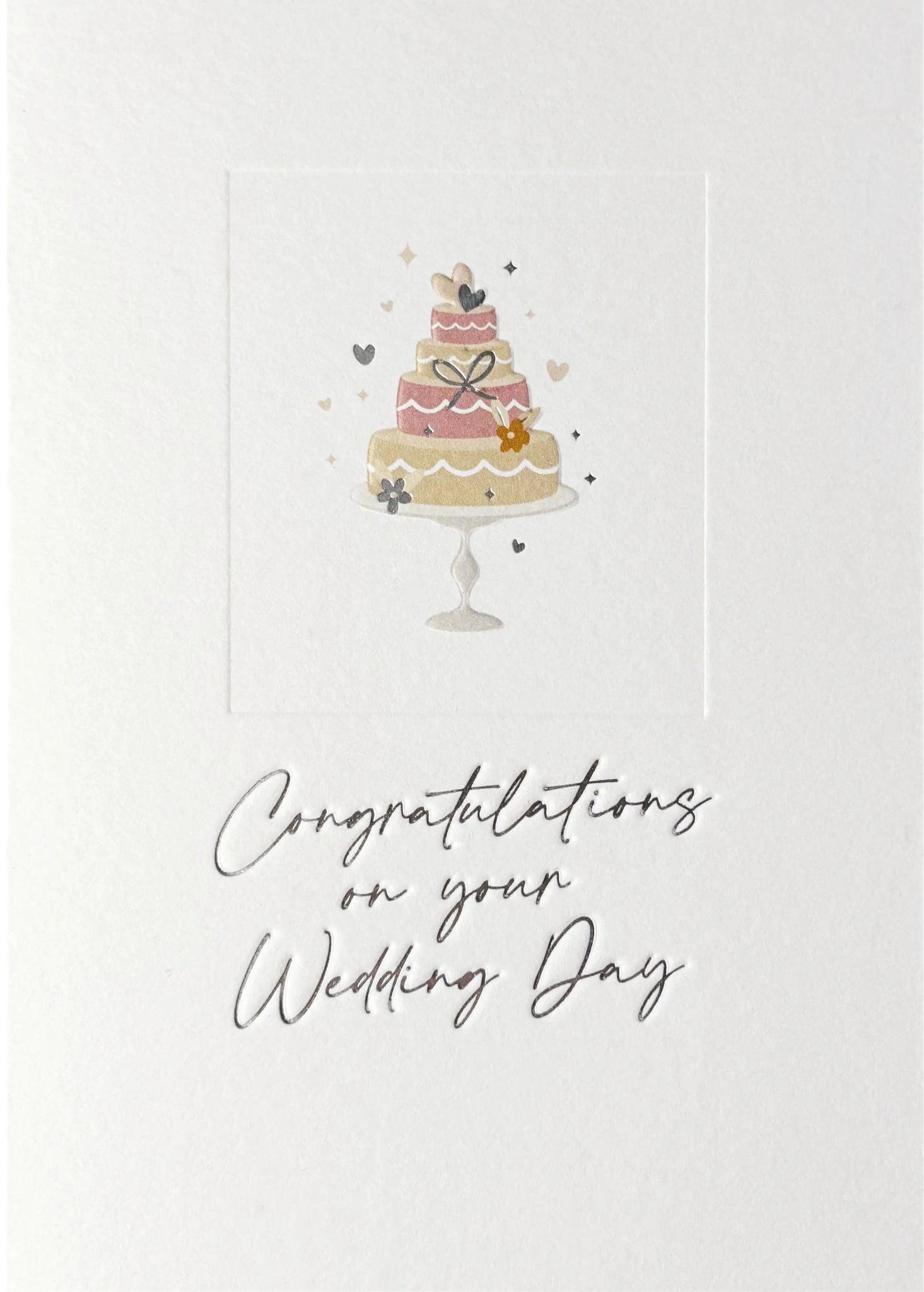 Heyyy Congratulations On Your Wedding Day - Cake Card Blank