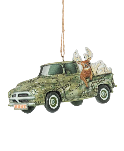 Camo Hunting Truck Ornament