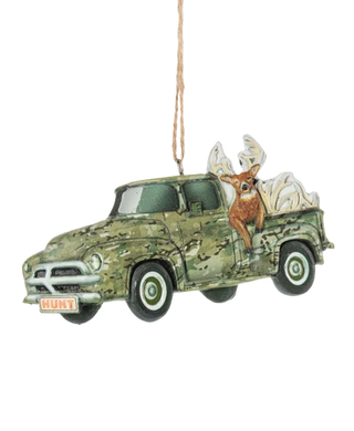 Camo Hunting Truck Ornament