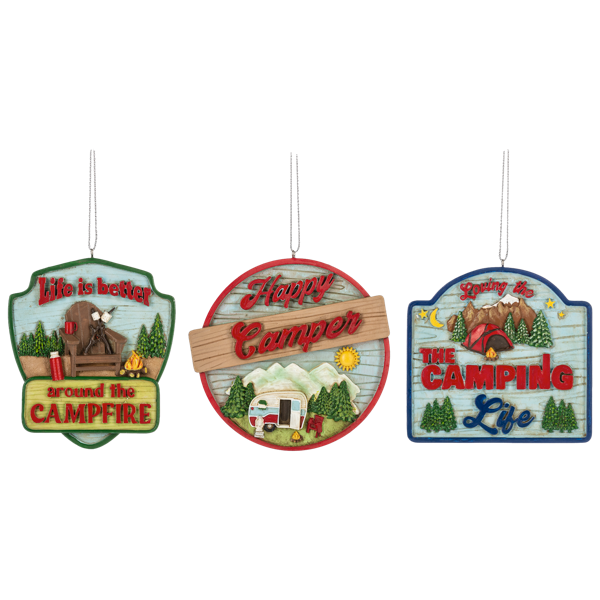 Camping Plaque Ornaments