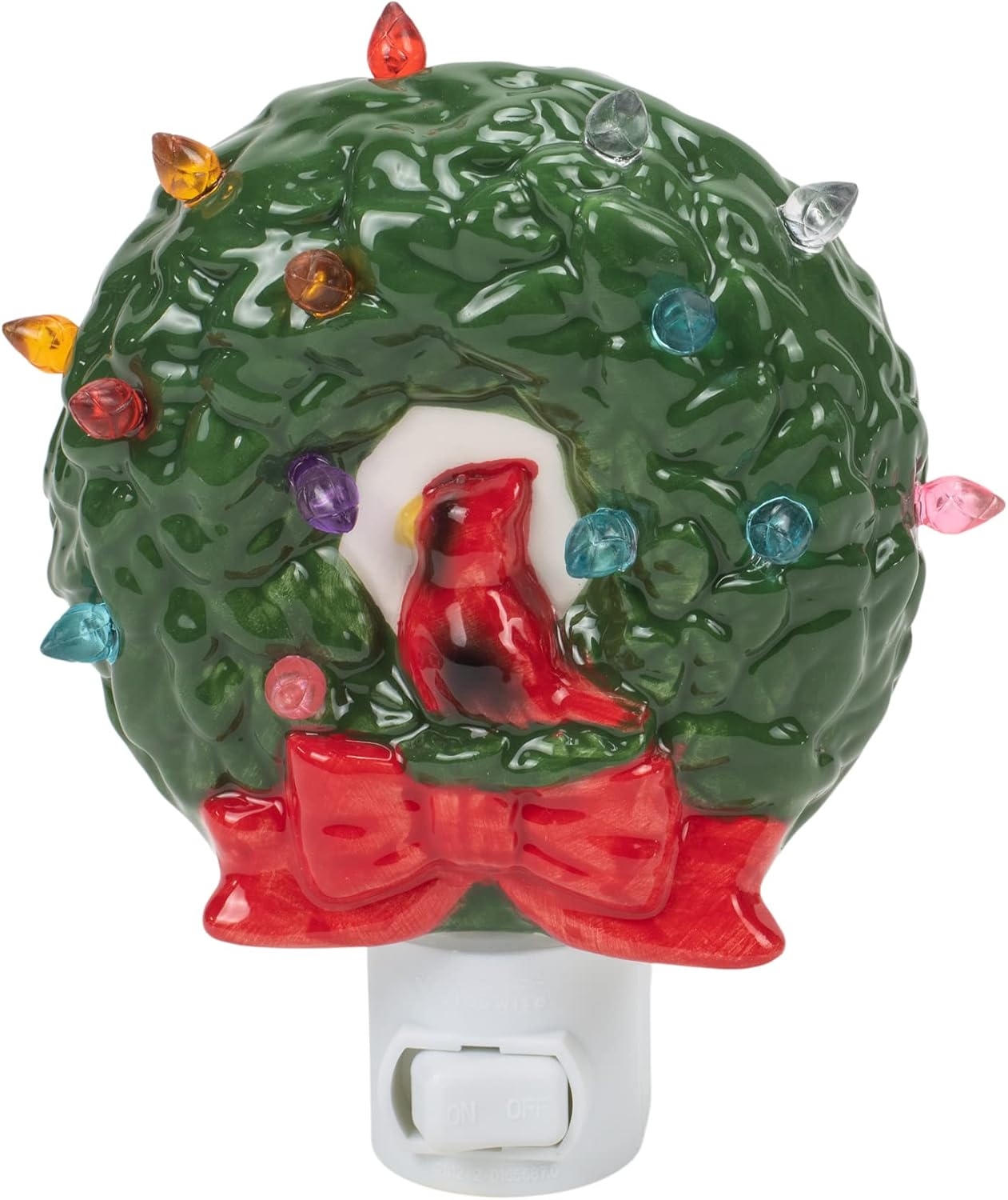 Cardinal Wreath Night Light
