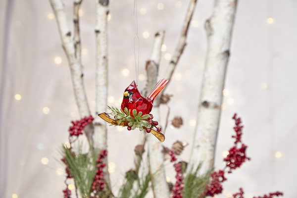 Kissing Krystals Classic Cardinal Ornament