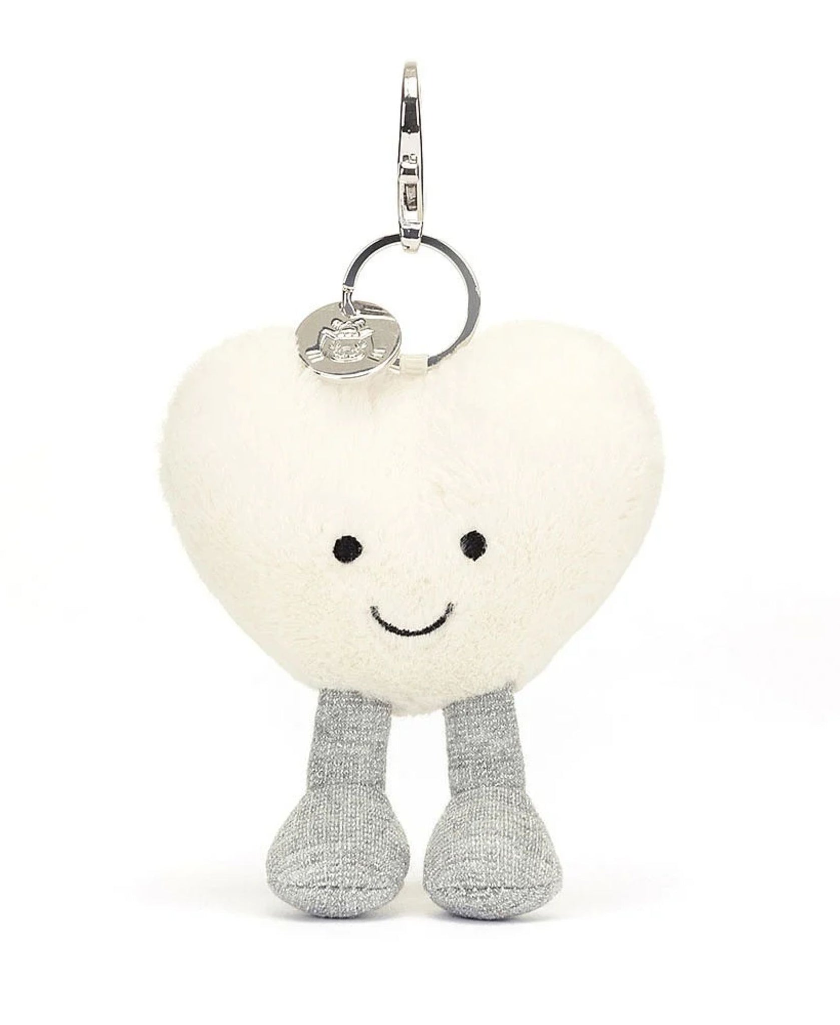 JellyCat Amuseable Cream Heart Bag Charm