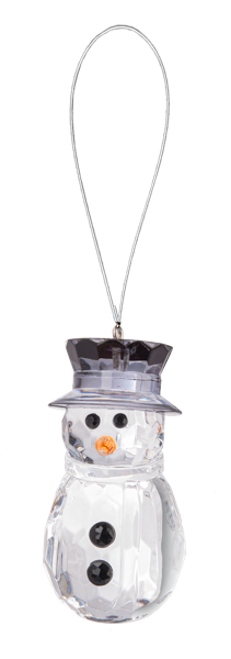 Crystal Holiday Snowman Ornament
