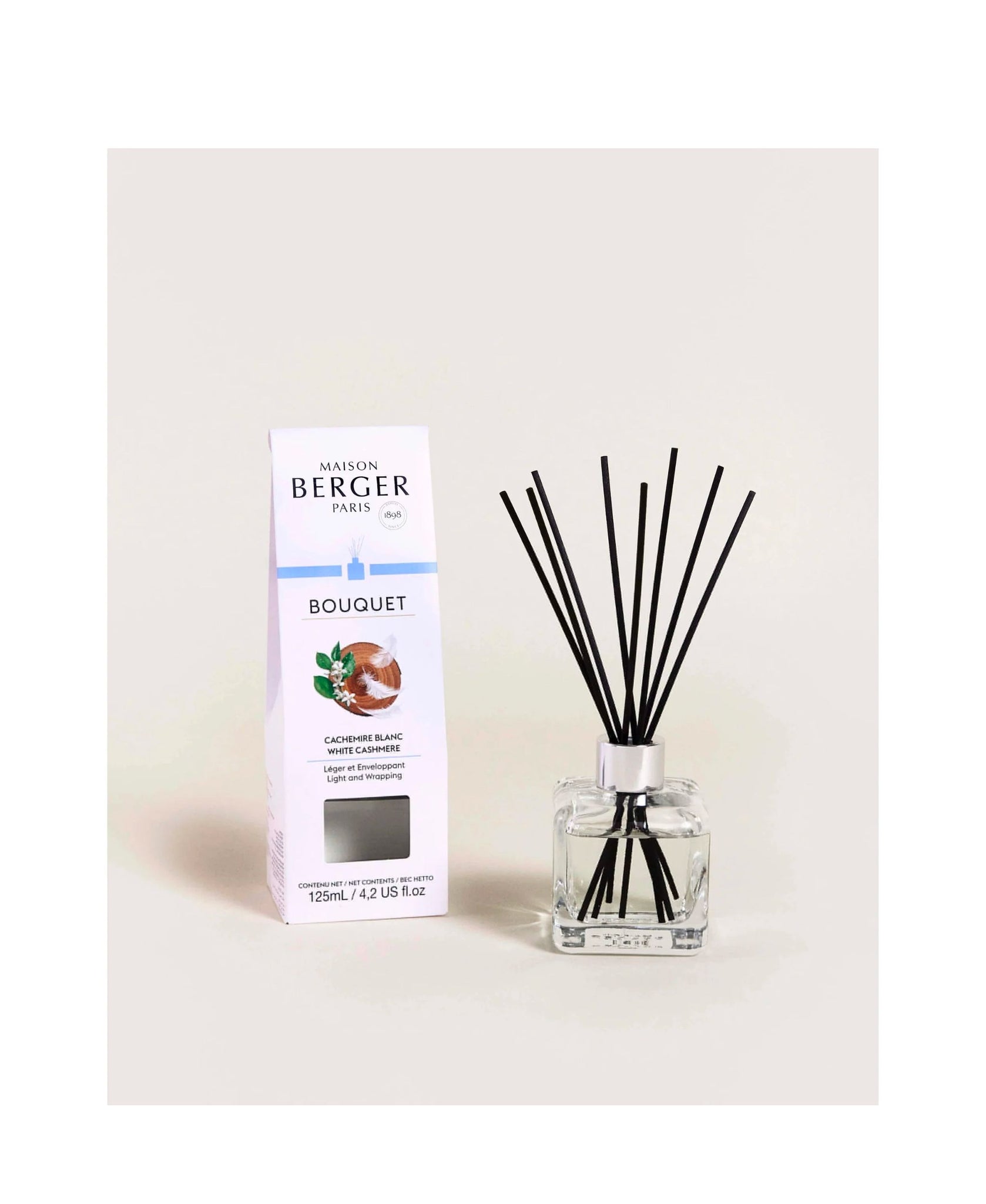 Cube Reed Diffuser - White Cashemere - Maison Berger