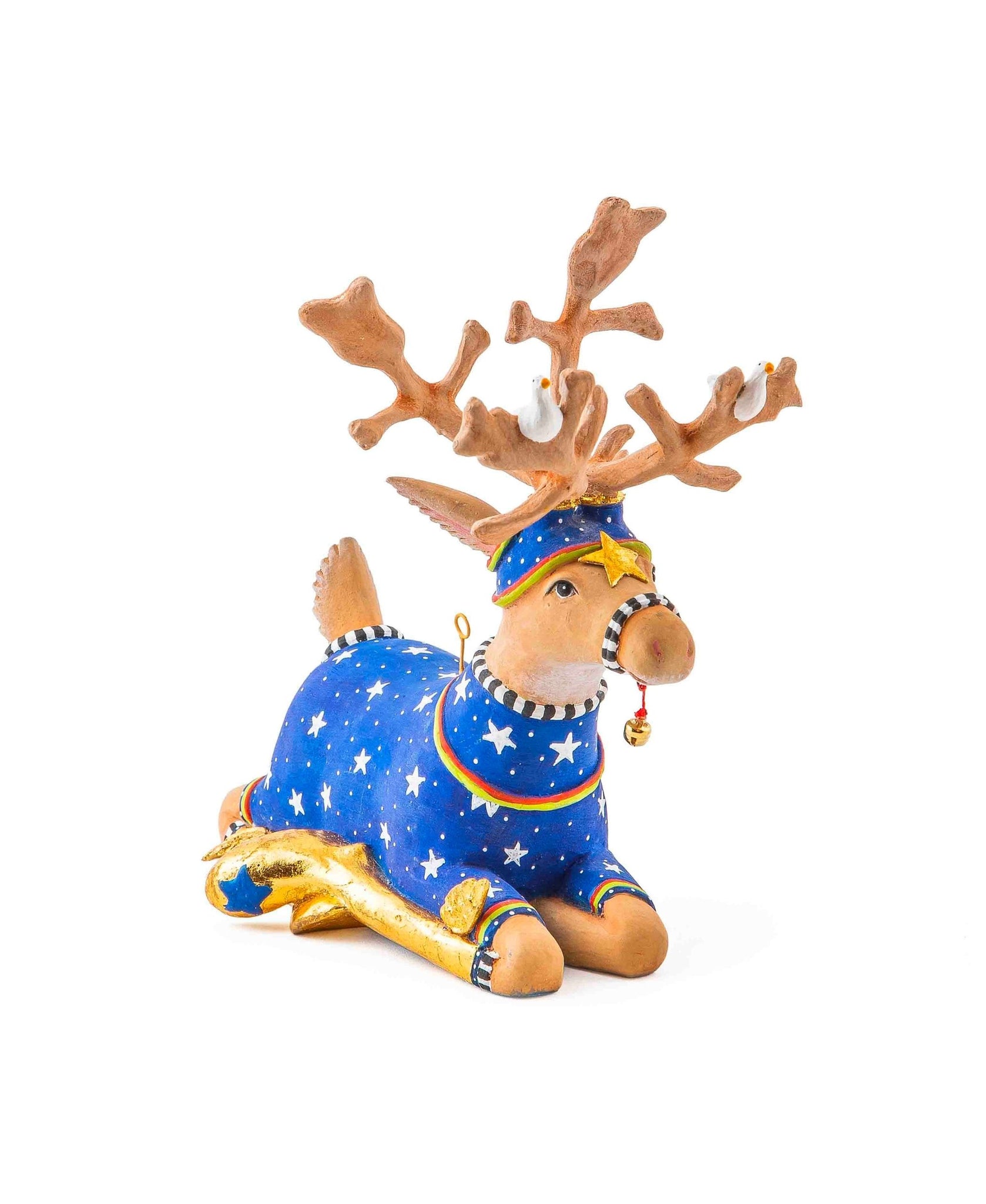 Patience Brewster Dash Away Sitting Comet Reindeer Figure