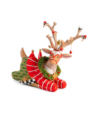 Patience Brewster Dash Away Sitting Prancer Reindeer Figure