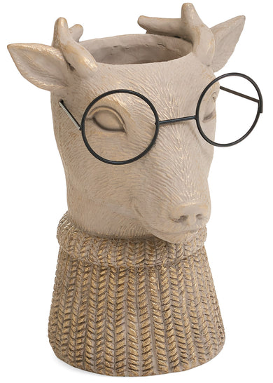 Cement Deer Vase