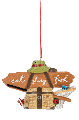 Eat Sleep Fish Ornament
