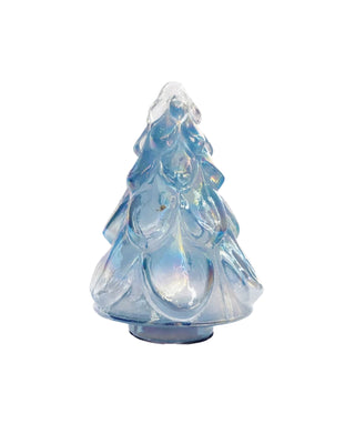 Embossed Recycled Glass Tree, Iridescent Blue, 3 Styles