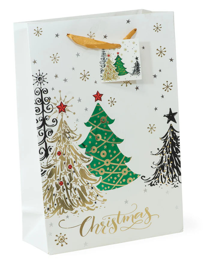 Christmas Tree Foil Gift Bag Small