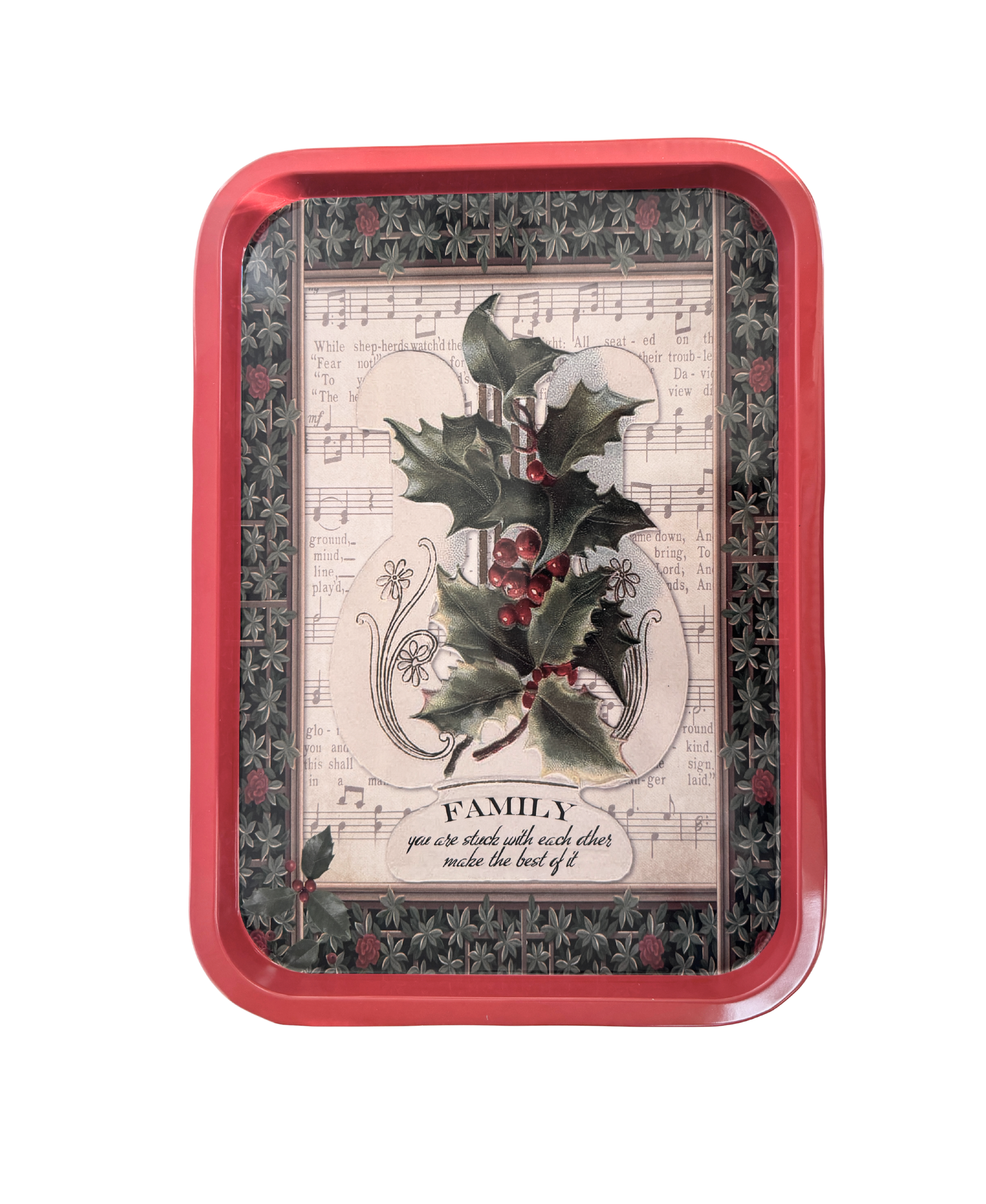Vintage Style Metal Christmas Trays