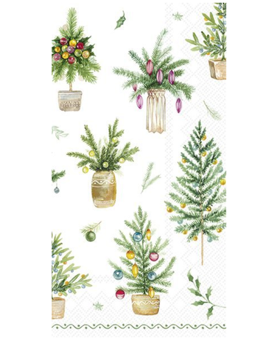 Ihr Festive Holidays Green Hostess Napkins