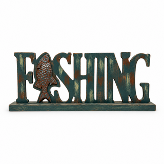 Wood Fishing Sign