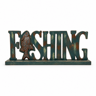 Wood Fishing Sign