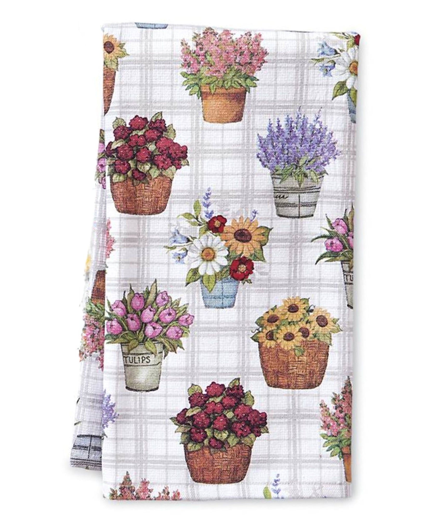 Floral Pots Dual Purpose Towel