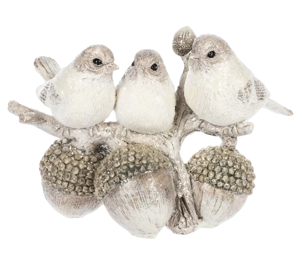 Frosted Winter Birds Figure