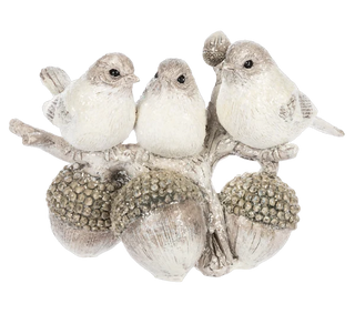 Frosted Winter Birds Figure
