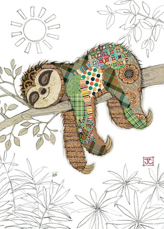 Bug Art Simon Sloth Card Blank