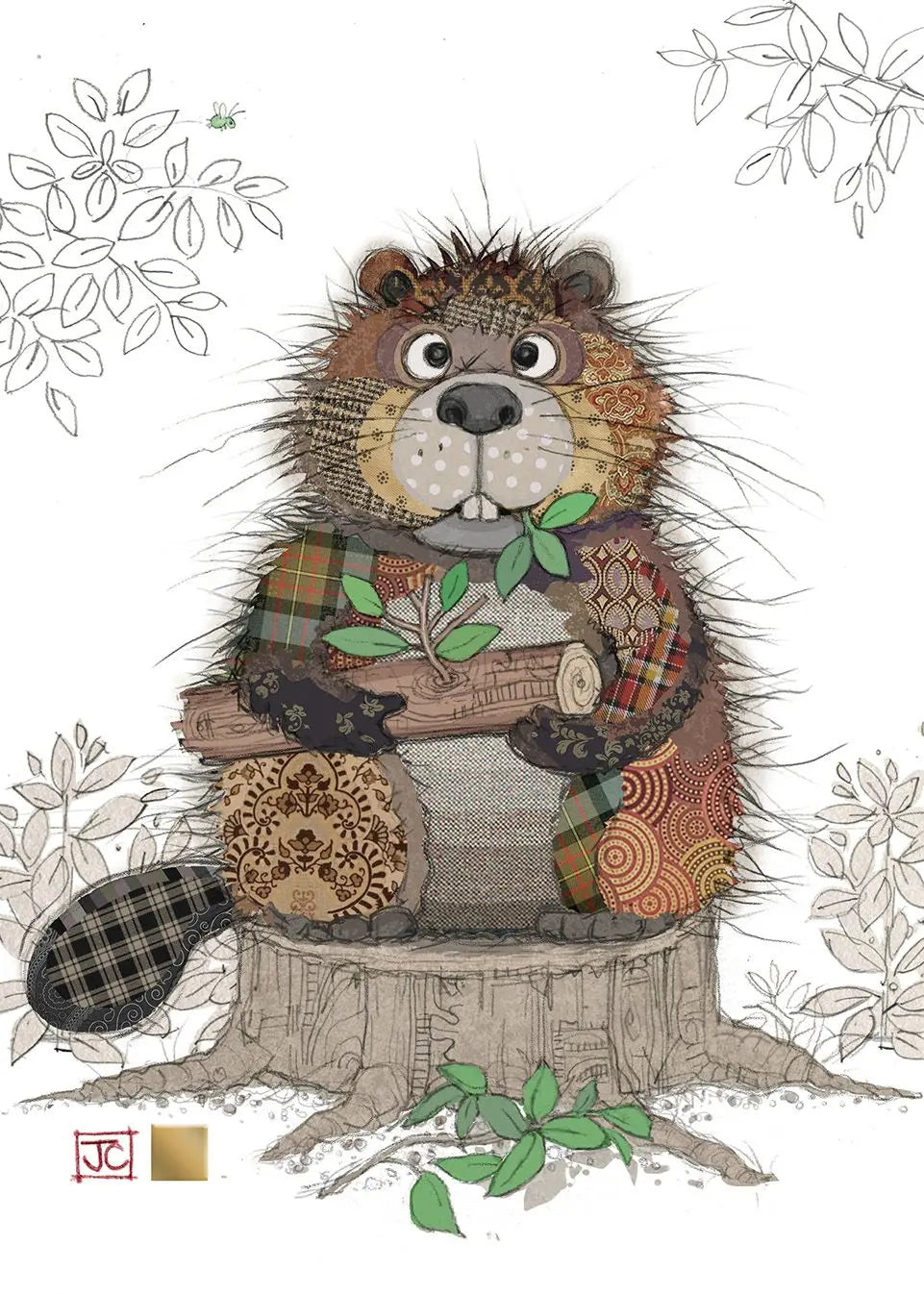 Bug Art Barry Beaver Card Blank