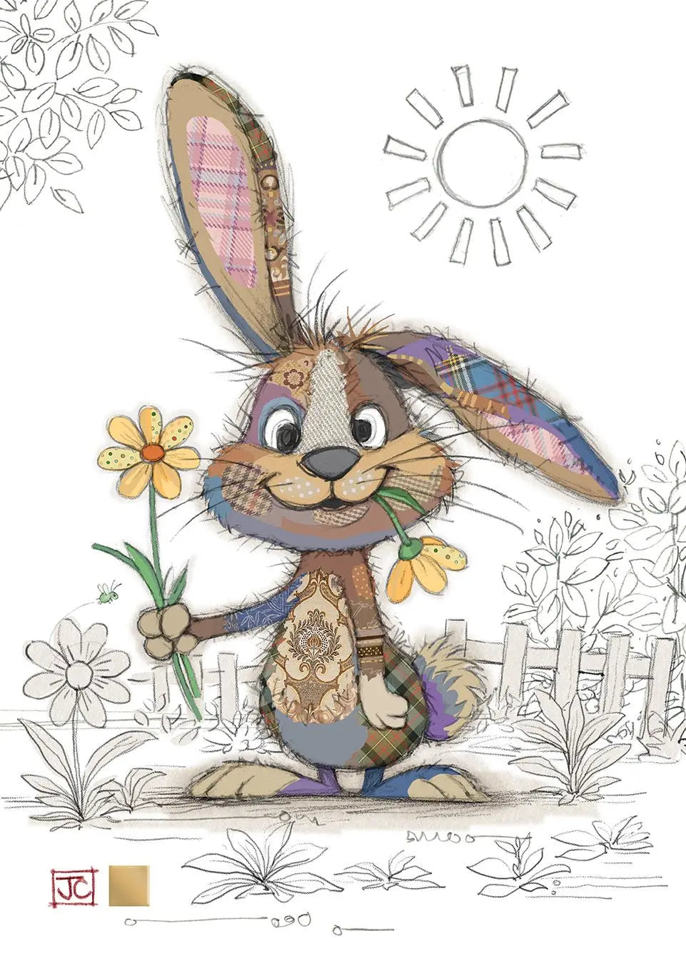 Bug Art Truffle Rabbit Card Blank