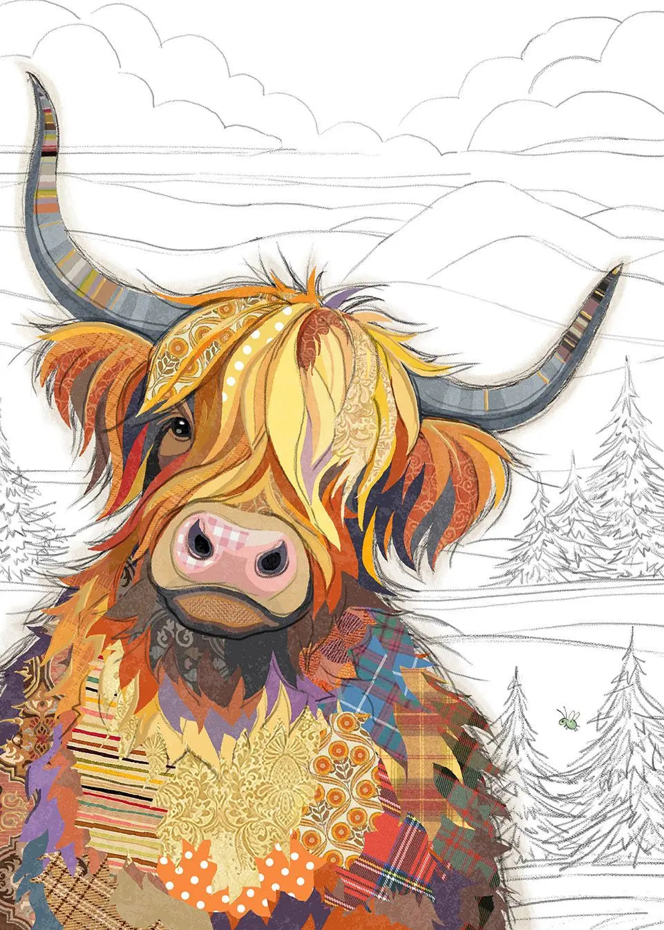 Bug Art Cameron Coo - Cow Card Blank