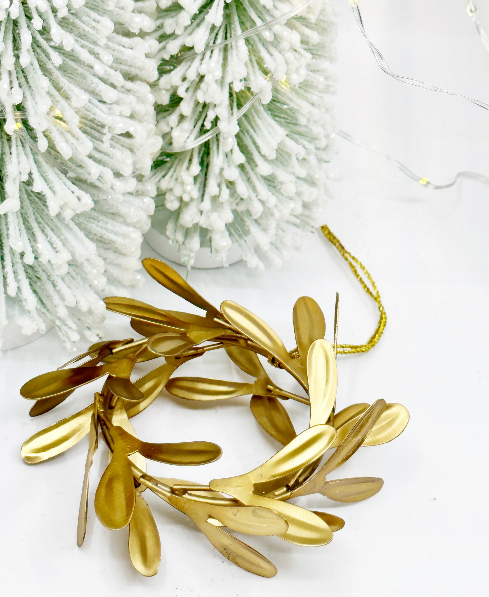Gilded Gold Wreath Ornament