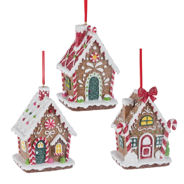 Frosted Gingerbread House Ornament