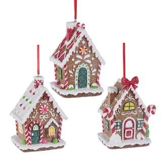 Frosted Gingerbread House Ornament