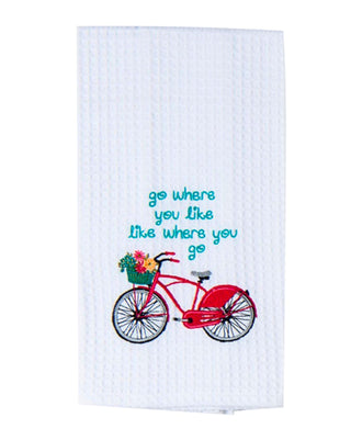 Go Where You Like, Like Where You Go Waffle Towel