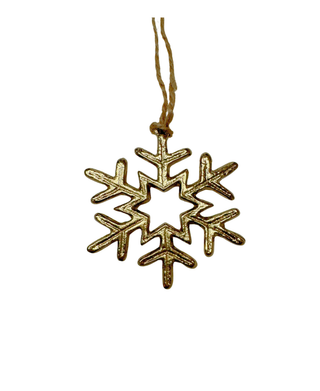 Metal Gold Snowflake Ornament