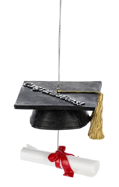 Graduation Cap with Diploma Ornament