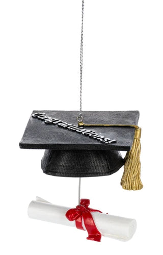 Graduation Cap with Diploma Ornament